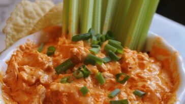 Buffalo Chicken Dip with Celery Sticks