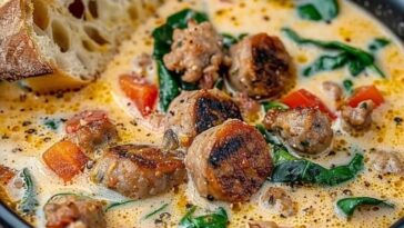 Creamy Parmesan Italian Sausage Soup