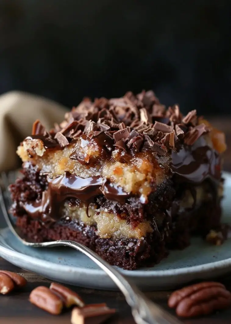 German Chocolate Poke Cake