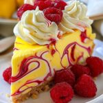 Luscious Lemon Raspberry Swirl Cheesecake