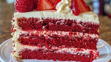 Strawberry Cream Cheese Red Velvet Cake