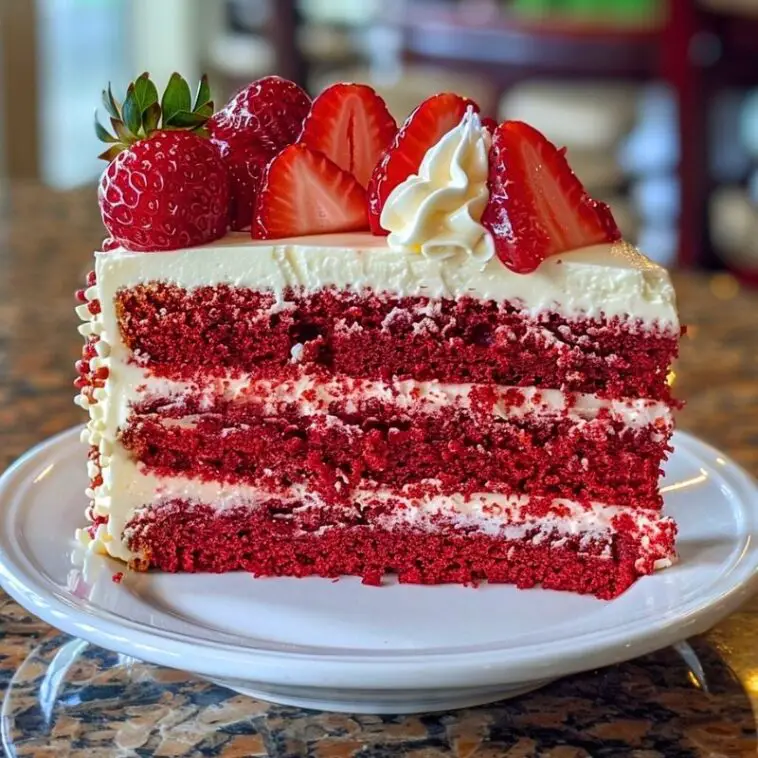 Strawberry Cream Cheese Red Velvet Cake