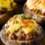 Stuffed Mushroom Caps with Sausage