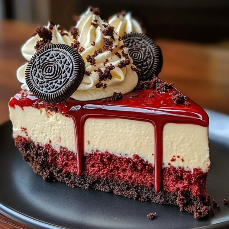 The Best Red Velvet Oreo Cheesecake