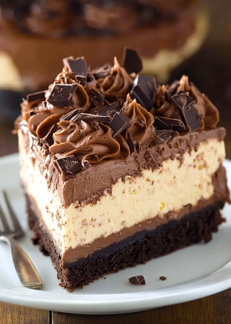 Ultimate Triple Chocolate Fudge Cheesecake