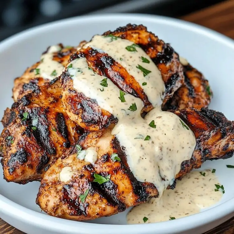 Cajun Grilled Chicken with Alabama White Sauce