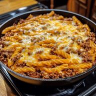 Cheesy Beef Pasta Skillet