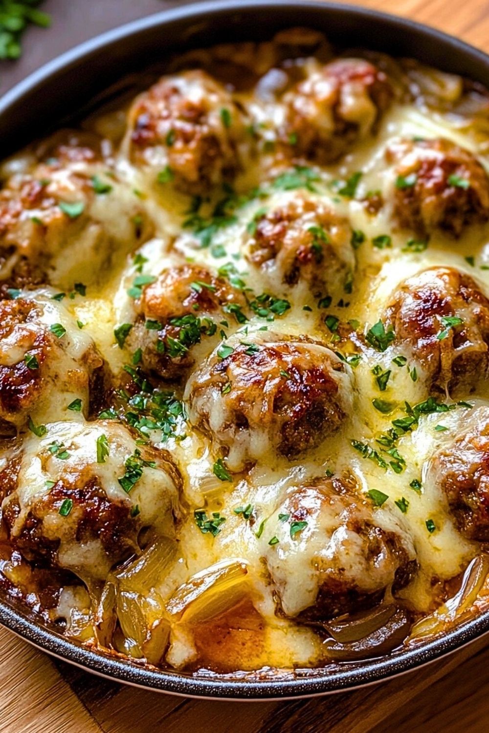 French Onion Meatballs