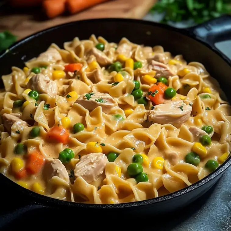 My cheap & lazy meal tonight the Chicken Pot Pie Pasta