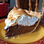 Old Fashioned Chocolate Pie with Golden Meringue